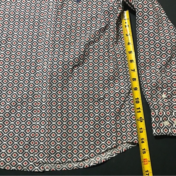 Ariat Button Down Shirt Kids Medium 10/12 Green, Red,Beige and white like new - Picture 2 of 7